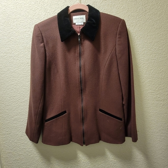 Urban Wool Merino Collection Coat Size 10 Brown - Picture 1 of 5